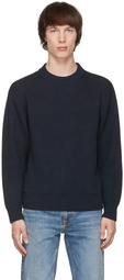 Nudie Jeans Navy Chunky Rib Frank Sweater