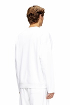 Diesel Crewneck sweatshirt with logo patch embroidery - Sweaters Mens in White