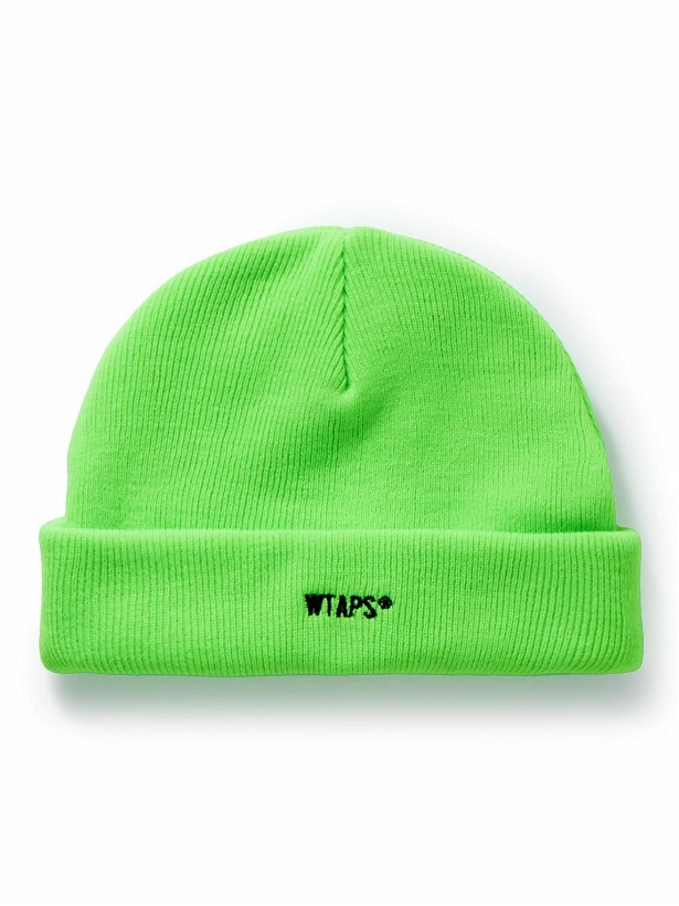 Photo: WTAPS - Logo-Embroidered Ribbed-Knit Beanie
