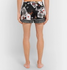 Dolce & Gabbana - Slim-Fit Short-Length Printed Shell Swim Shorts - Men - Black