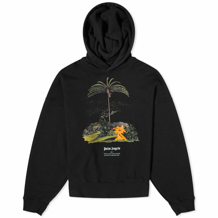 Photo: Palm Angels Men's Enzo From The Tropics Popover Hoodie in Black