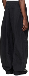 WOOYOUNGMI Black Barrel Leg Track Pants