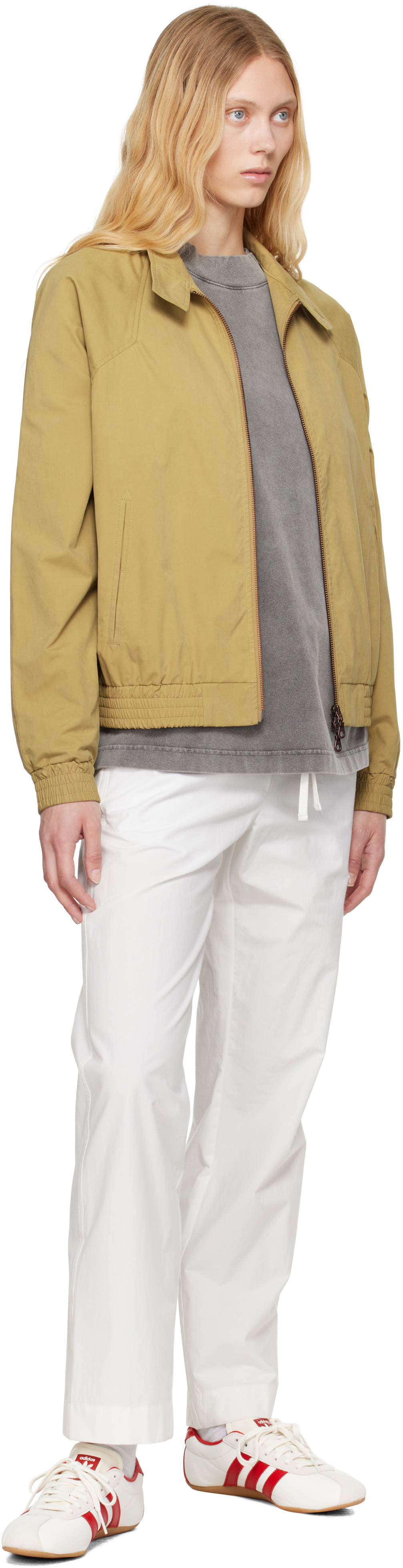 Carter Young Beige Western Harrington Jacket
