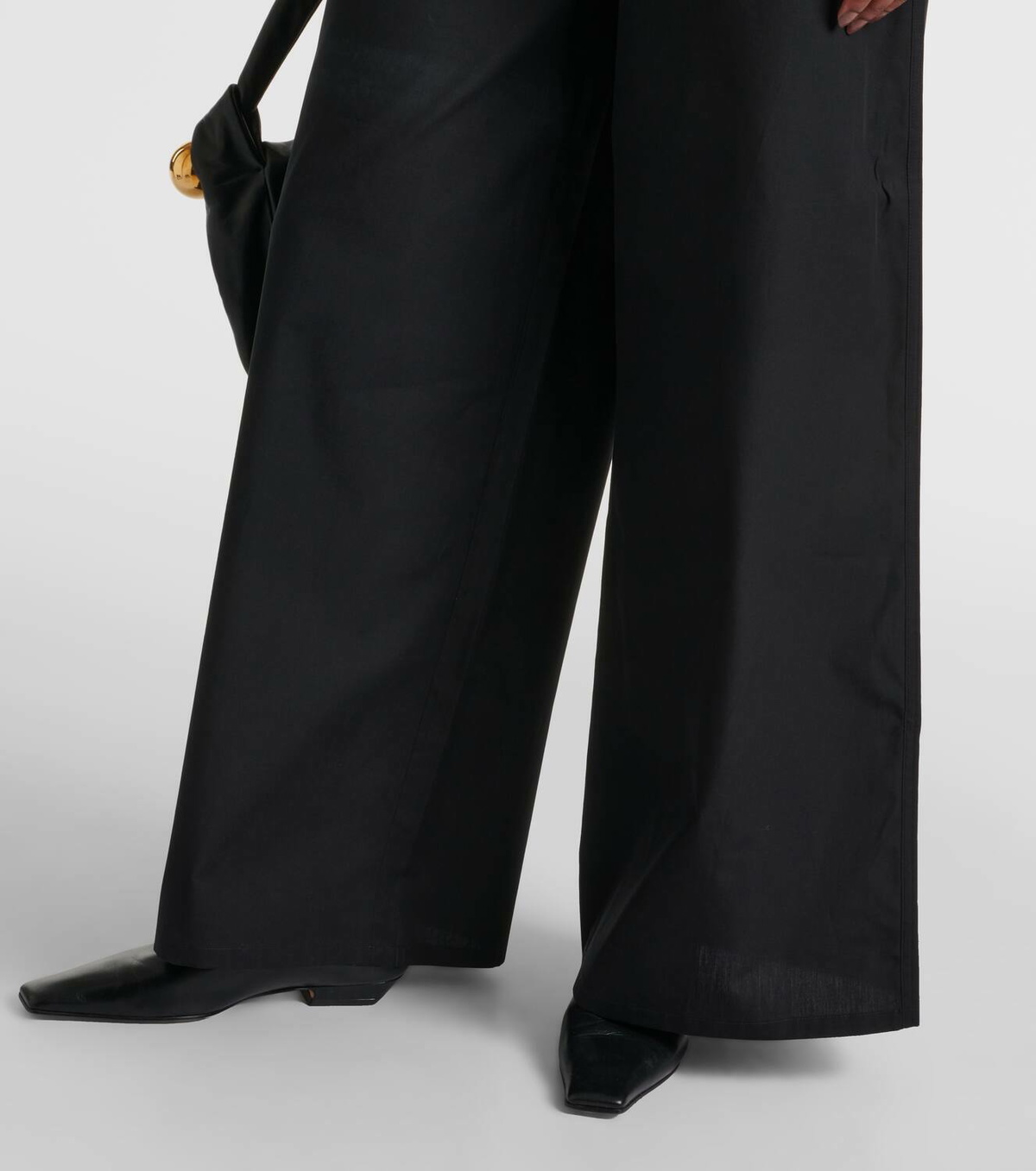 パンツ Max Mara FW24 NAVIGLI PANTS (2421136054600 395001) Max Mara Navigli high-rise cotton wide-leg pants Max Mara
