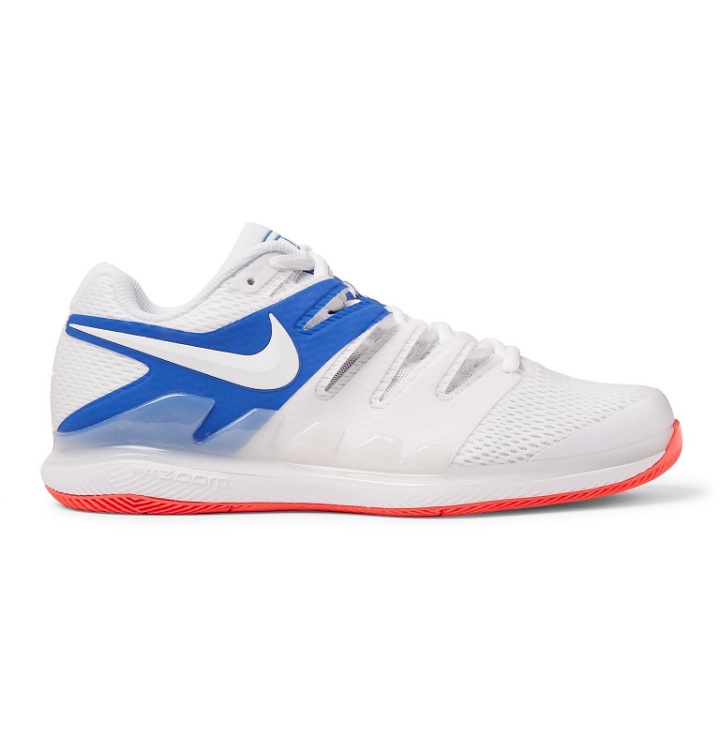Photo: Nike Tennis - NikeCourt Air Zoom Vapor X Rubber and Mesh Tennis Sneakers - White