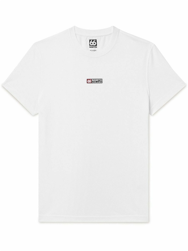 Photo: 66 North - Tangi Slim-Fit Logo-Print Organic Cotton-Blend Jersey T-Shirt - White