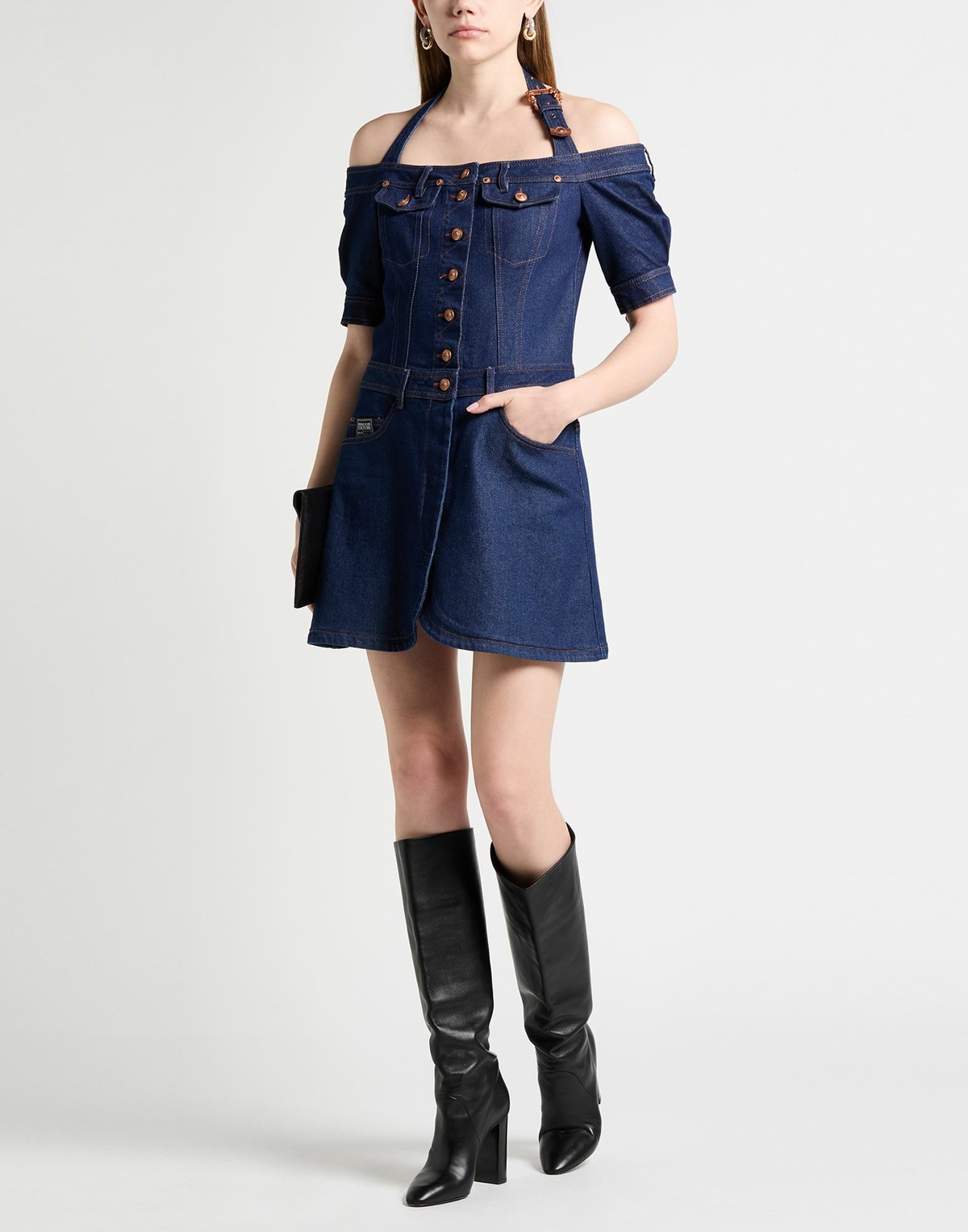 Versace Jeans Couture Womens Mini dress in Blue