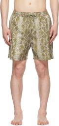 YMC Green Nemo Swim Shorts