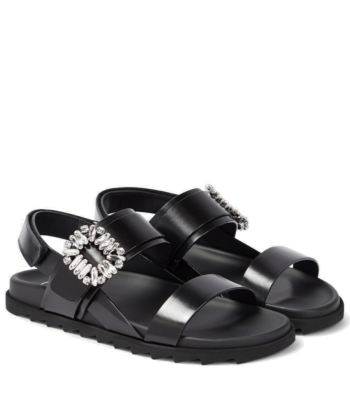 Roger Vivier Slidy Viv' embellished leather sandals Roger Vivier