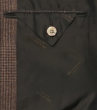 Kiton Prince of Wales check virgin wool blazer