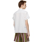 Bode White Cross-Stitch Bird Short Sleeve Shirt