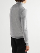 Missoni - Wool-Blend Logo-Jacquard Rollneck Sweater - Gray