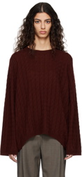 TOTEME Burgundy Crewneck Sweater