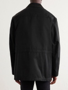 TOM FORD - Suede-Trimmed Cotton-Blend Twill Jacket - Black