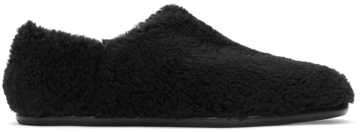 Photo: Maison Margiela Black Sherpa Tabi Loafers