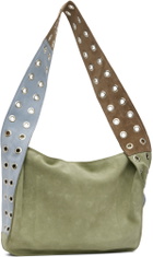 SC103 Blue & Brown Record Messenger Bag
