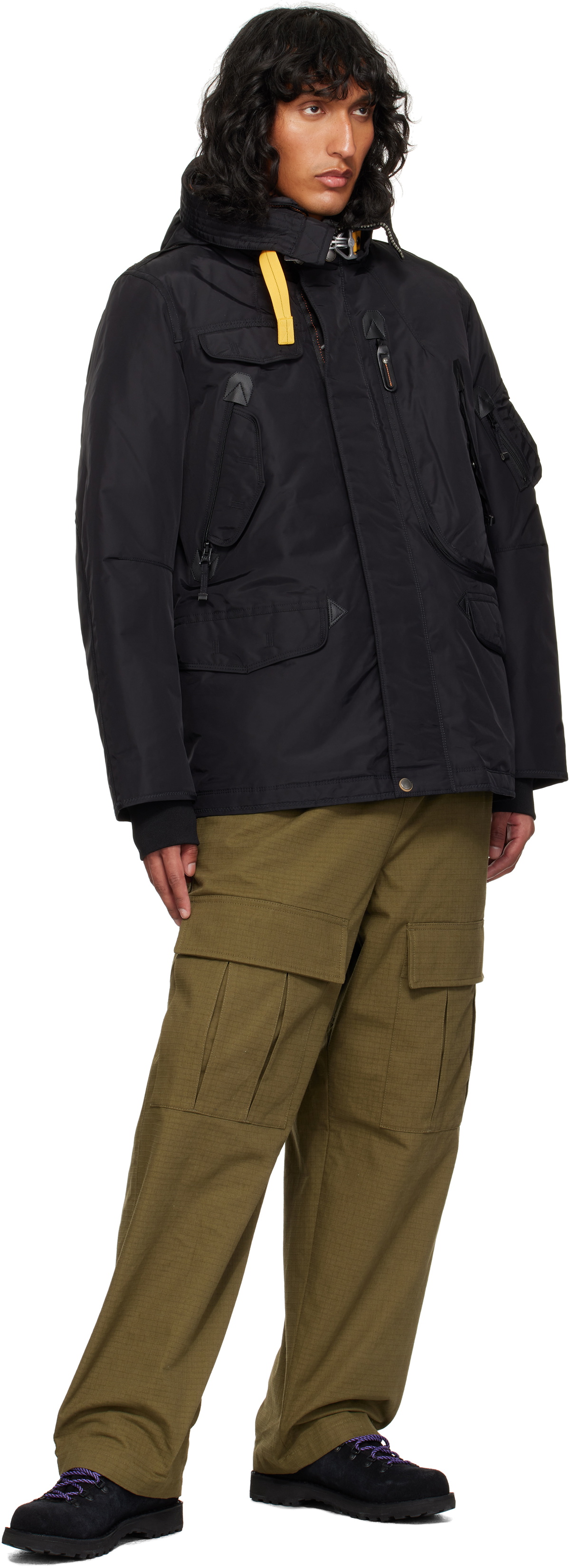 Parajumpers Black Right Hand Down Jacket Parajumpers