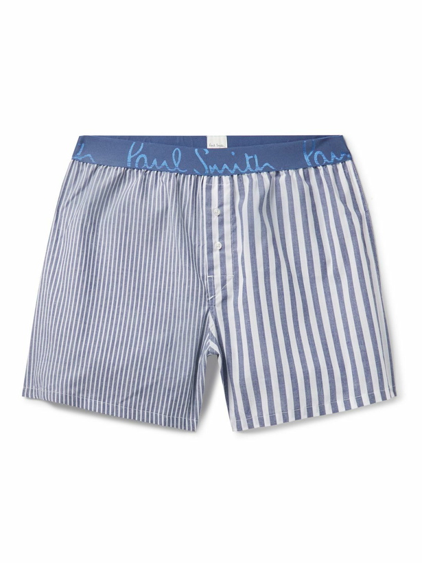 Photo: Paul Smith - Striped Poplin Boxer Shorts - Blue