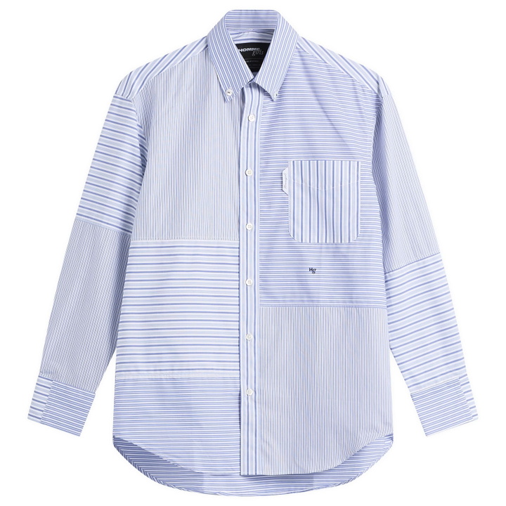 Photo: Hommegirls Women's Patchwork Shirt in Stripe Combo
