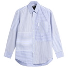 Hommegirls Women's Patchwork Shirt in Stripe Combo