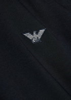 Emporio Armani Logo-embroidered Cotton T-shirt Navy