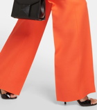 Valentino Wool and silk high-rise straight pants