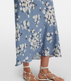 Rixo Cathy floral crêpe midi dress