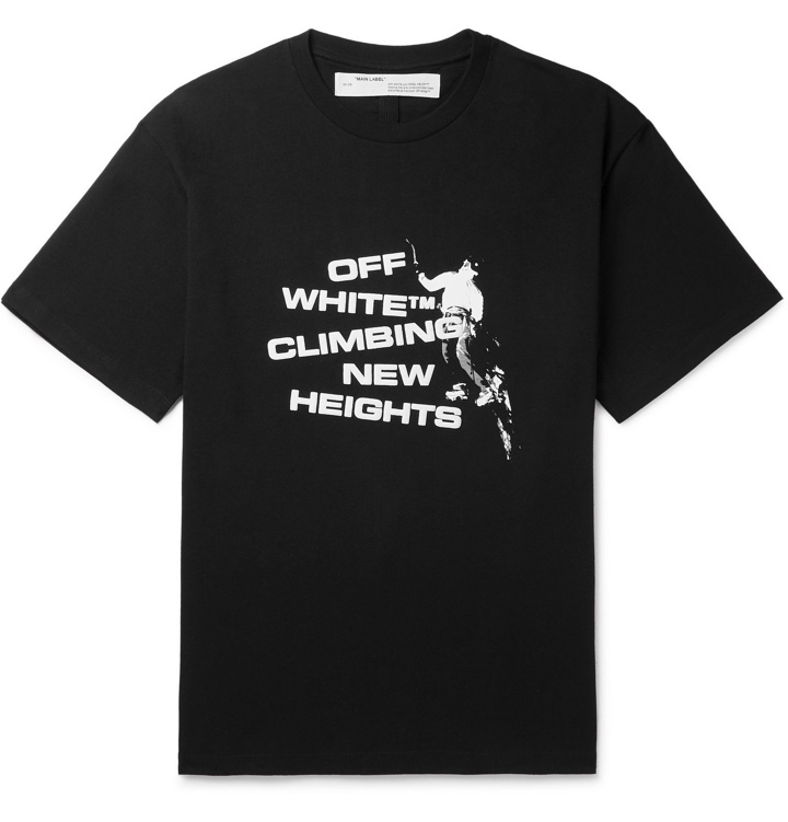 Photo: Off-White - Oversized Printed Cotton-Jersey T-Shirt - Black