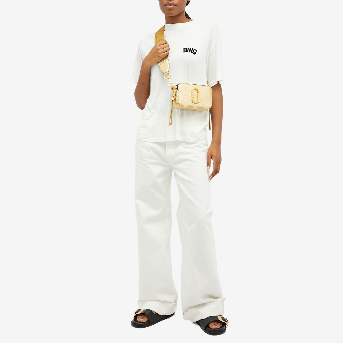 【関税込み】Marc Jacobs ホワイト The Balloon トラウザーズ Marc Jacobs Women's The Snapshot in Gold Marc Jacobs