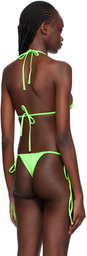 Frankies Bikinis Green Coastal Micro Bikini Top