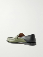 LOEWE - Campo Collapsible-Heel Leather Penny Loafers - Green