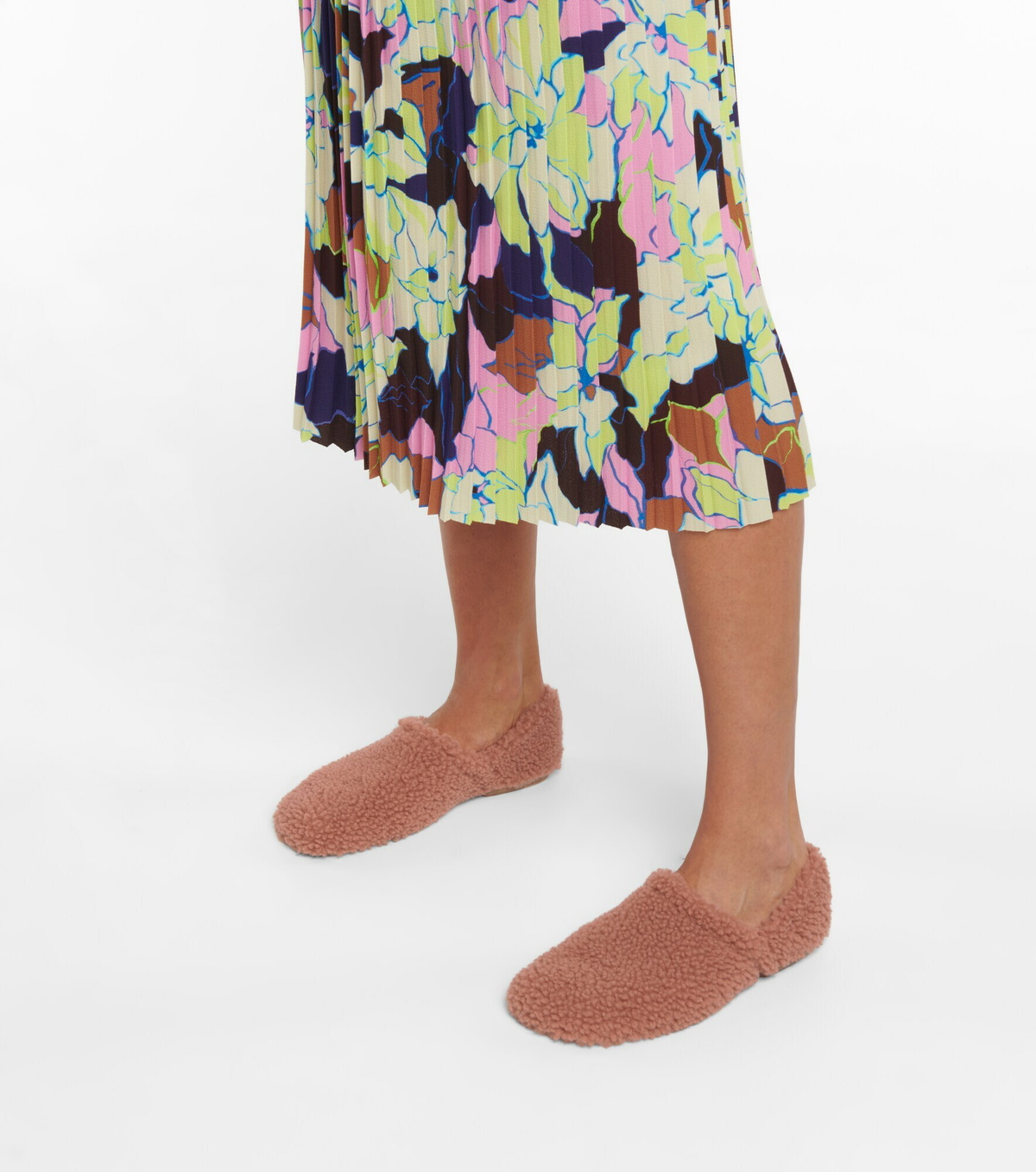 Dries Van Noten - Shearling slippers