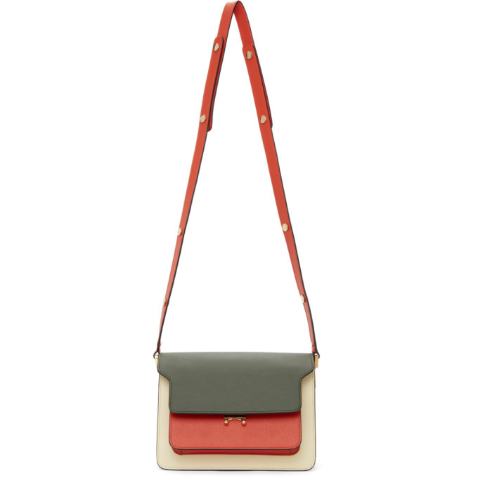 Marni MEDIUM TRUNK BAG - FOREST GREEN