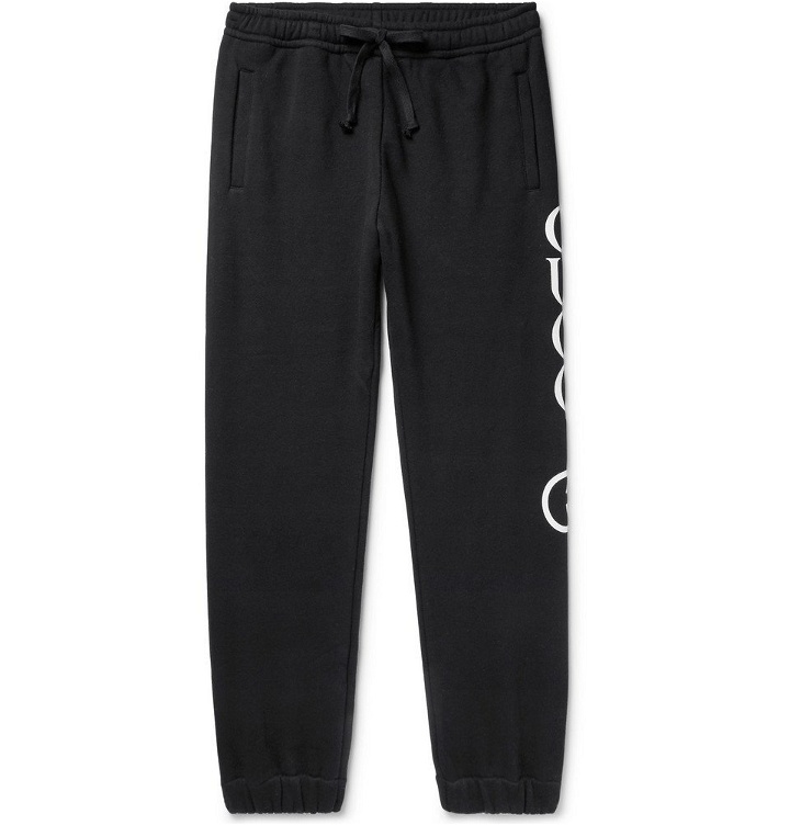 Photo: Gucci - Tapered Logo-Print Loopback Cotton-Jersey Sweatpants - Men - Black