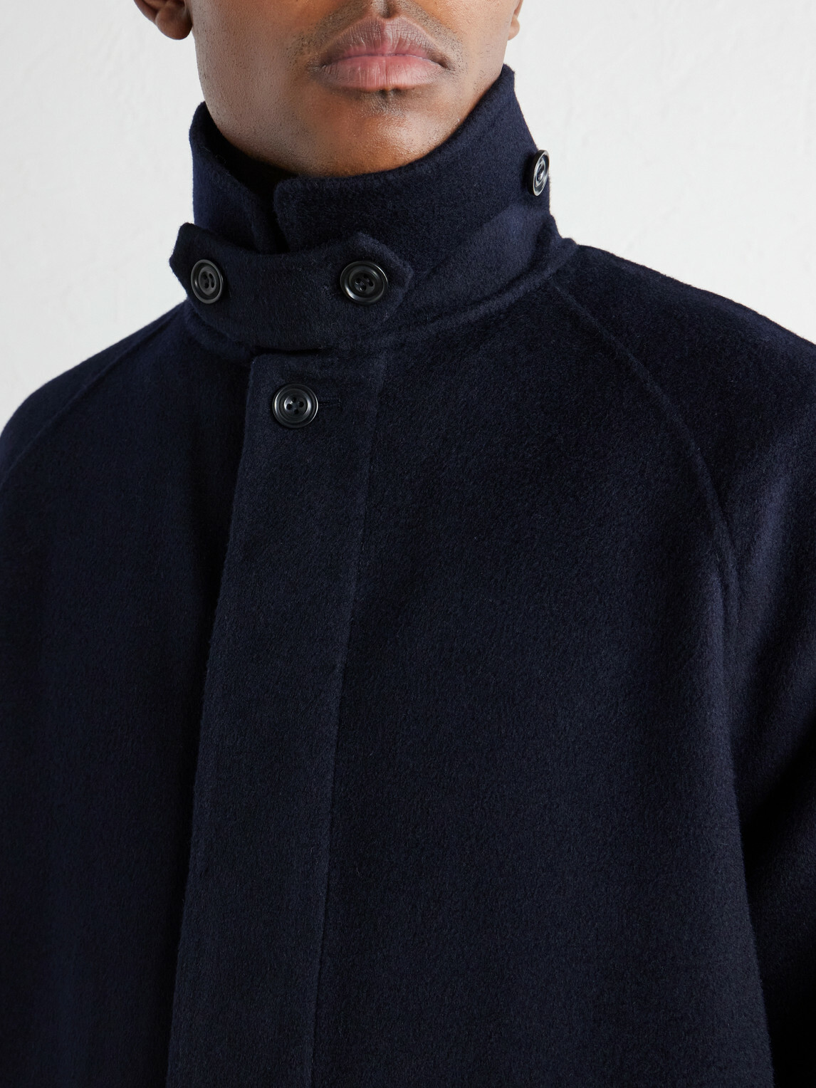 Hartford - Craig Double-Faced Wool-Blend Coat - Blue