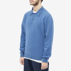 Norse Projects Men's Marco Lambswool Polo Shirt in Calcite Blue