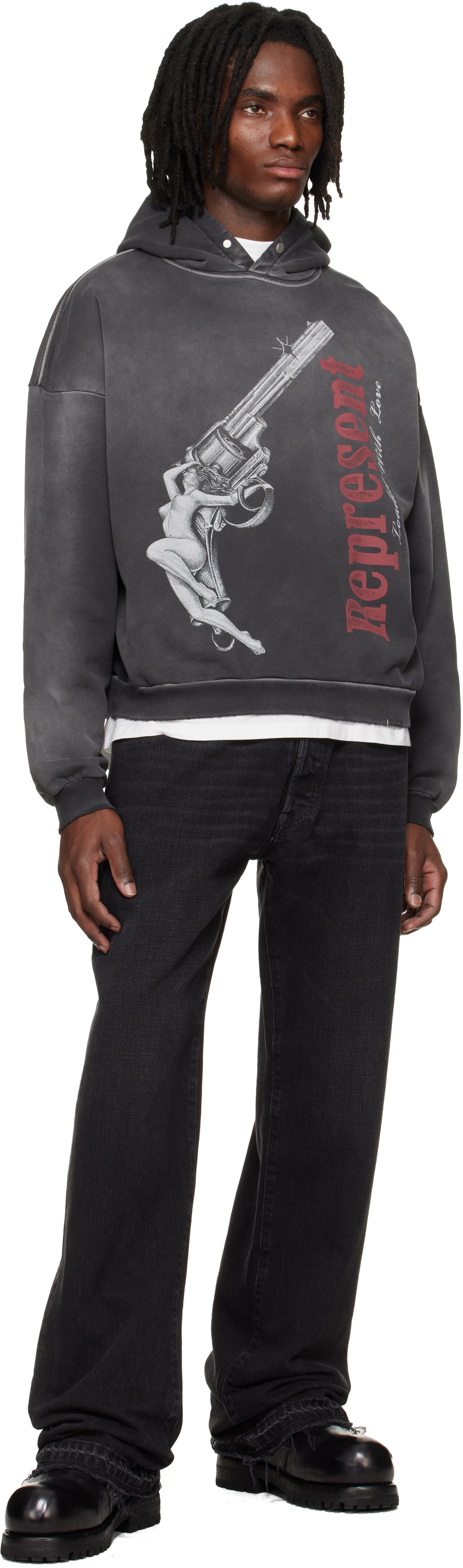 Represent Black 'Loaded With Love' Hoodie