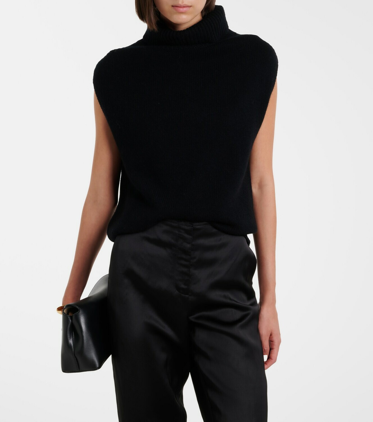 Jardin des Orangers Turtleneck wool and cashmere sweater vest