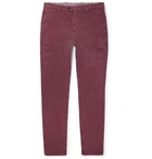 Brunello Cucinelli - Stretch-Cotton Cargo Trousers - Men - Burgundy