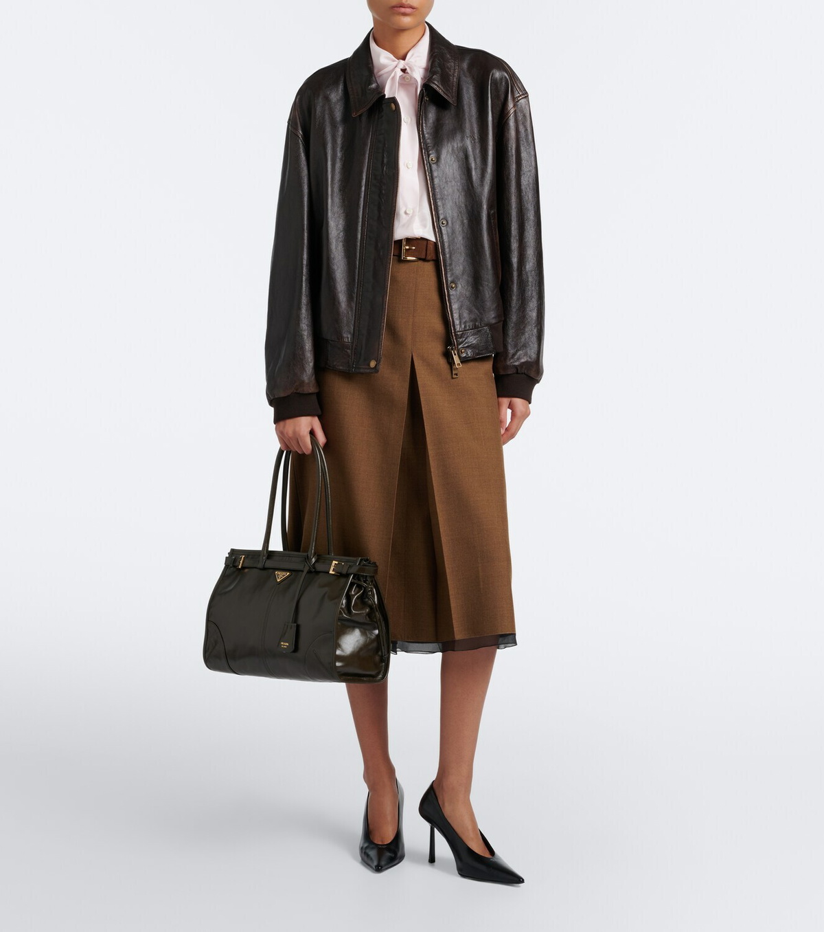 Prada Prada Bonnie Large leather shoulder bag