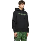 Psychworld Black and Green Snake Logo Hoodie