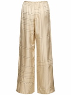 TOTEME - Monogram Embroidered Silk Pants