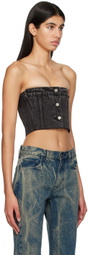BONBOM Gray Faded Denim Tube Top