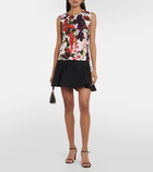 Oscar de la Renta Floral cotton-blend tank top