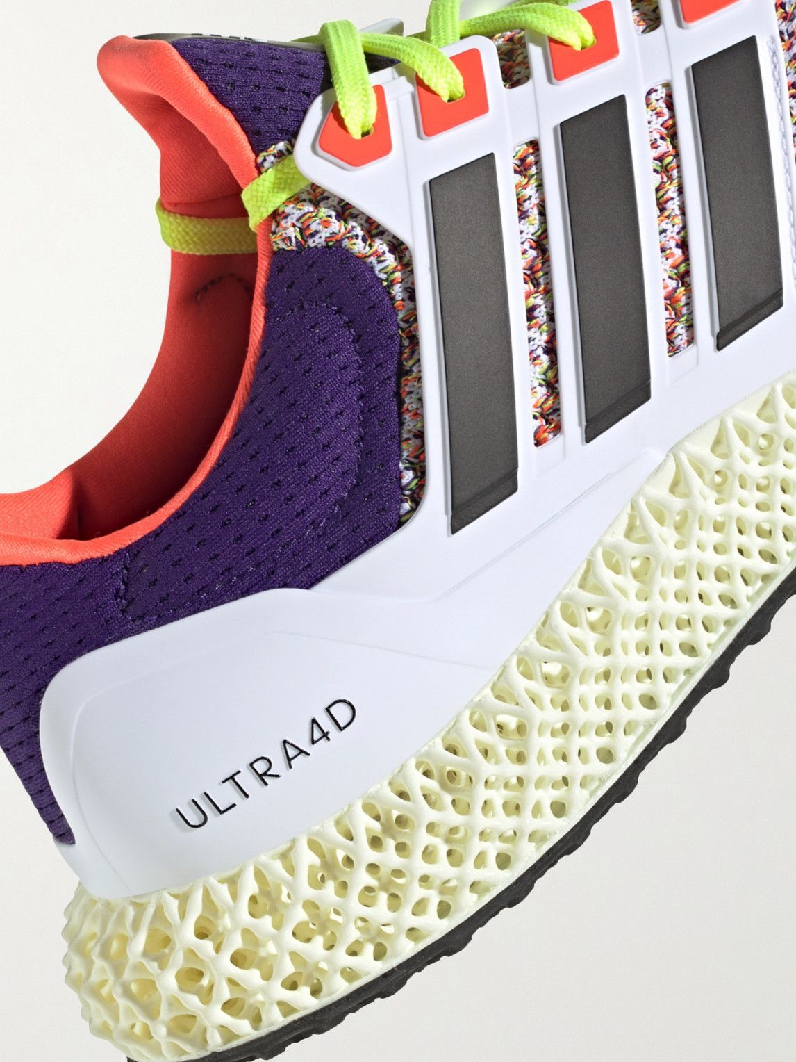 adidas Originals - Ultra 4D Rubber-Trimmed Primeknit Sneakers - White adidas  Originals