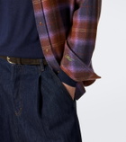 God's True Cashmere Vulcan tartan cashmere shirt with tiger's eye