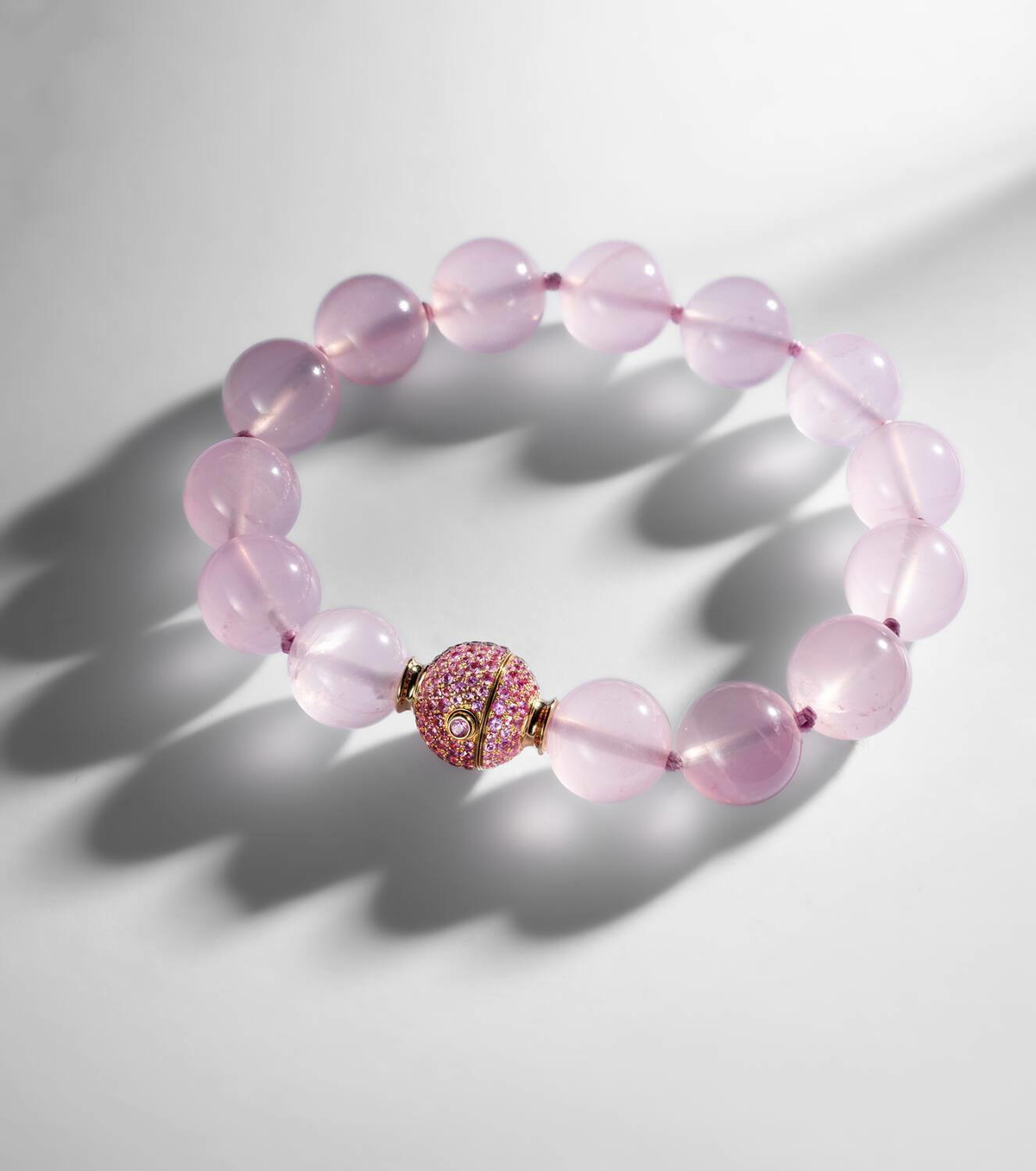 Octavia Elizabeth Orb 18kt gold bracelet with quartz and sapphires