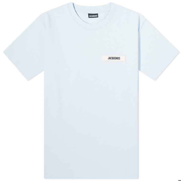 Photo: Jacquemus Men's Gros Grain Logo T-Shirt in Light Blue