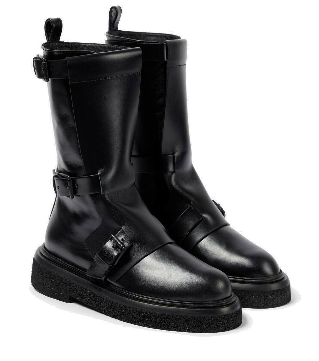 Max Mara Buckles leather knee-high boots Max Mara