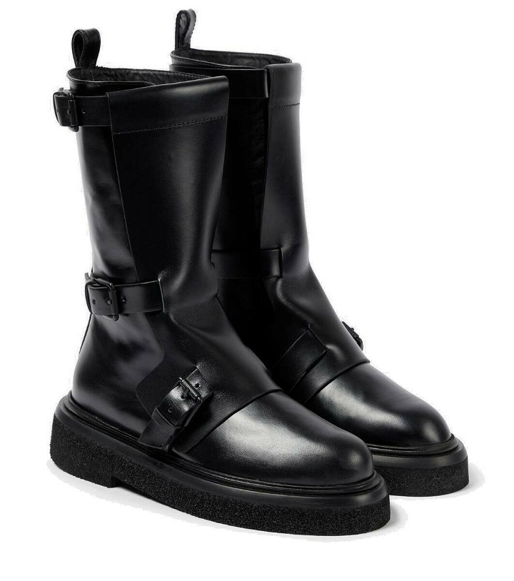 Photo: Max Mara Buckles leather knee-high boots